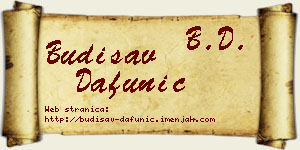 Budisav Dafunić vizit kartica